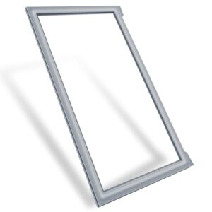 Gaxeta de porta de geladeira fresca atualizada de 84,1 x 43,5 cm compatível com vedação de porta de geladeira Samsung 3189155 AP4577892 EAP4173216 PS4173216 cinza