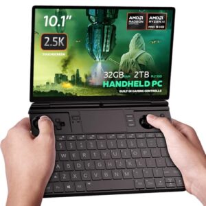 GPD Win MAX 2 2025 PC portátil para jogos com AMD Ryzen AI 9 HX 370, GPU Radeon 890M, 32 GB RAM, 2TB SSD, OcuLink, ecrã IPS de 10,1", comandos para jogos, teclado e touchpad