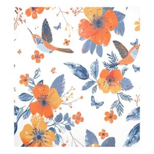 GUIJI Pássaro e flores 3 capas magnéticas de lava-louças para lavadoras painel de geladeira capa de decalque para armário de máquina de lavar louça reutilizável capas de porta decorativas - 58 cm L x