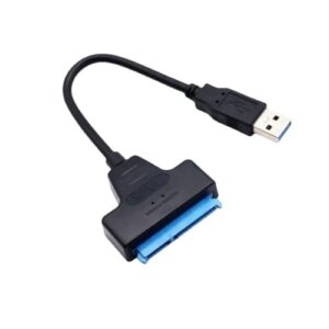 HCUSR Adaptador de disco rígido SATA para USB 3.0, cabo de leitor externo HDD/SSD USB 3.0 de 450 MB/s para HDD SSD de 2,5 polegadas, laptop, PC, Smart TV com indicador de energia