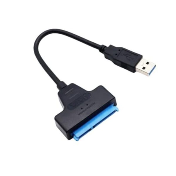HCUSR Adaptador de disco rígido SATA para USB 3.0, cabo de leitor externo HDD/SSD USB 3.0 de 450 MB/s para HDD SSD de 2,5 polegadas, laptop, PC, Smart TV com indicador de energia
