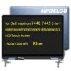 HPDELGB Substituição para Dell Inspiron 7440 7445 2 em 1 8H4RF 08H4RF W03C8 0W03C8 VDWC3 9JKP0 LCD Touch Screen Display Assembly 1920x1200 IPS Azul