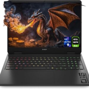 HP Laptop para jogos OMEN 16, Intel Ultra 9-285H, 32 GB DDR5 RAM, SSD PCIe de 1 TB, tela 144Hz de 16 polegadas, Nvidia G-Force RTX 5070, teclado retroiluminado RGB, W11 Home, Shadow Black