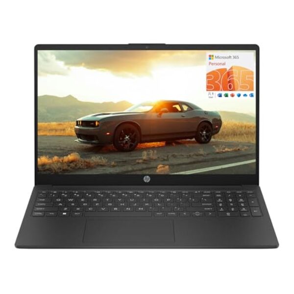 HP Laptop Portátil De 15,6" (Inclui 1 Ano De Microsoft 365), Tela Hd, Processador Intel Quad-Core N200, 8 Gb De Ram, 128 Gb De Armazenamento, Wi-Fi 6, Webcam, Hdmi, Teclado Numérico, Windows 11 Hom