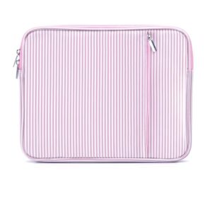 Huhumy Capa para laptop de 13 a 13,3 polegadas para mulheres, linda capa para laptop Seersucker com bolso fino bolsa de transporte para computador para escritório, viagem de negócios, compatível com