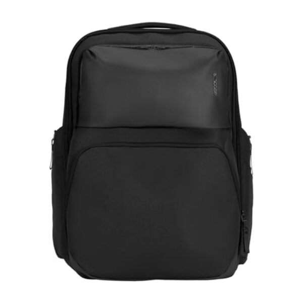 Incase Mochila Crosstown com compartimento acolchoado Woolenex 20L para laptop de até 16 polegadas, passagem, bolsos para garrafa de água, Preto, Large, Conforto