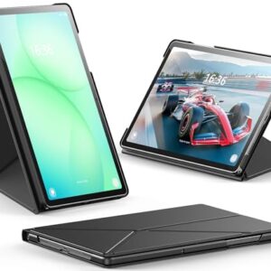 INFILAND Capa para Samsung Galaxy Tab A11 Plus/A9+ 11 polegadas 5G, capa fina dobrável estilo livro com suporte horizontal e vertical para Galaxy Tab A11+ 2025 modelo (SM-X310/SM-X315/SM-X236) (preto)