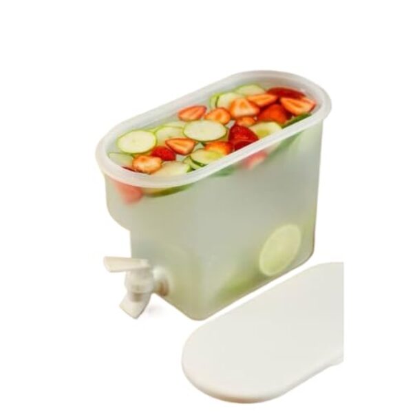 Jarra De Água Suco Chá de Geladeira Refrigerador Com Tampa E Torneira 4 Litros(Transparente,2)