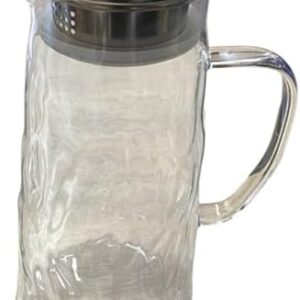 Jarra de Vidro Hannover 1,5L com Tampa Hermética | Tampa em Aço Inox, Garrafa de Vidro para Água, Suco e Bebidas com Vedação Segura