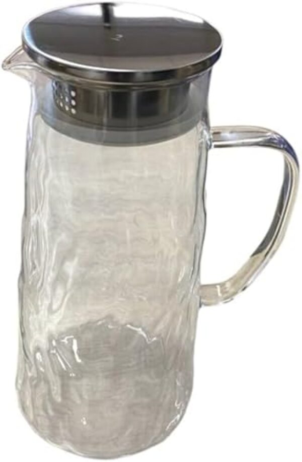 Jarra de Vidro Hannover 1,5L com Tampa Hermética | Tampa em Aço Inox, Garrafa de Vidro para Água, Suco e Bebidas com Vedação Segura