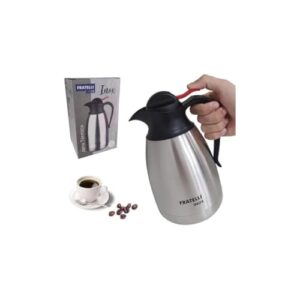 Jarra Térmica em Aço Inox, 1270ml, 24cm Altura x 14cm Diâmetro, com Alavanca