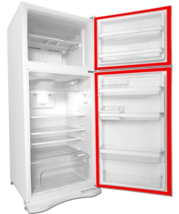 Jogo Borracha Gaxeta Geladeira Porta E Freezer Para Electrolux Modelo DC440 (Cinza, 62x112 62x43)
