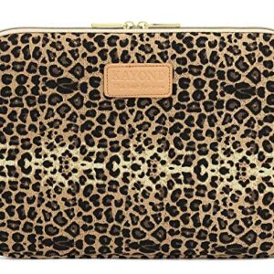 Kayond KY-03 Capa de laptop de tecido de lona de 12,5 polegadas - estampa de leopardo marrom