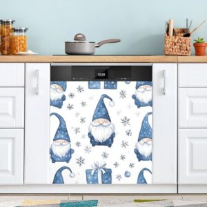 KEEPREAL Capa magnética de flocos de neve em aquarela para lava-louças, decoração da capa frontal da máquina de lavar louça, adesivos de eletrodomésticos - 58,4 cm C x 66 cm A (247)