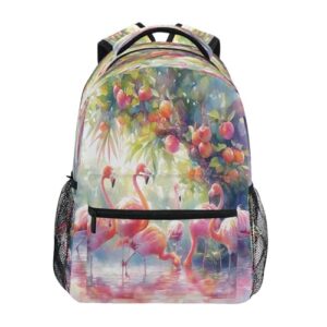 KEEPREAL Mochila Flamingos – Mochila impermeável para viagem, leve, durável, para uso ao ar livre #670, Flamingos, Medium