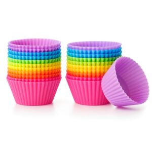 Kit 12 Formas de Silicone para Muffin, Assadeira, Air Fryer, Bolinho, Cupcake, Cores Variadas, Resistente a Temperatura, Forminhas, Livre de BPA Premium