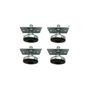 Kit 2 Pés Niveladores Multiuso com Rodinhas, Suporte para Eletrodomésticos, Plástico e Metal, Até 180kg, Ajustável 45-70cm, Sortido