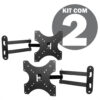 Kit 2 Suporte Articulado De Parede Para TV 14 á 42 Polegadas Para Smart Led Lcd Tv