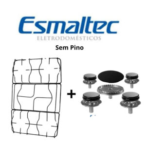 kit 3 grelhas + 5 bocas fogao esmaltec agata original peças de fogao