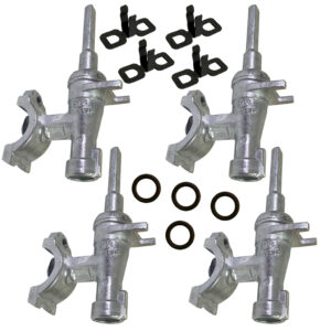 Kit 4 Registro Ramal Para Fogão Brastemp e Consul Com Cavalete Original Engate Rápido