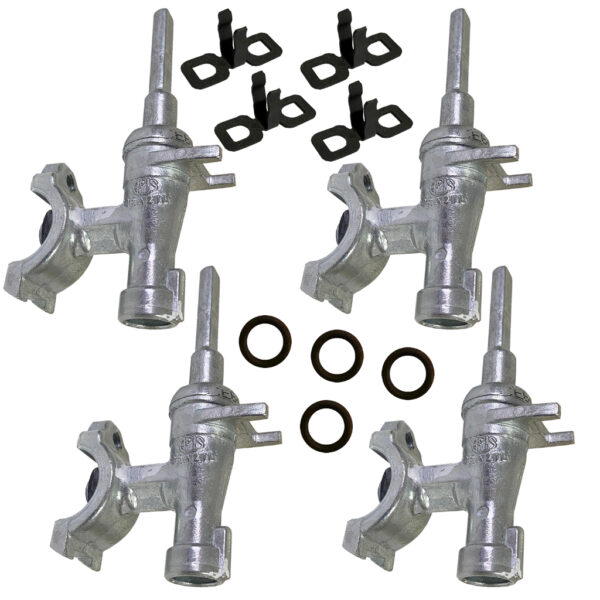 Kit 4 Registro Ramal Para Fogão Brastemp e Consul Com Cavalete Original Engate Rápido