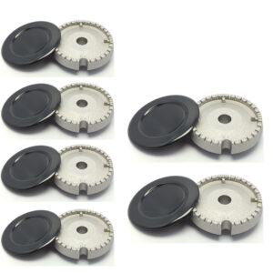 kit 6 bocas fogao brastemp clean e ative peças de fogao queimador e espalhador 2g4p eva