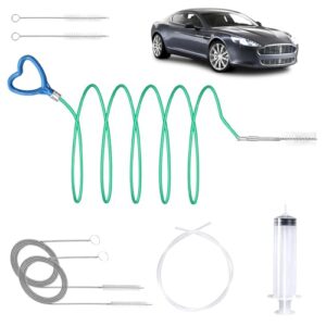 Kit de ferramentas de limpeza de ralo de teto solar automático – Conjunto de escova de drenagem de carro flexível de 7 peças para teto solar, drenos de porta e AC, desentupir canos, evitar vazamentos