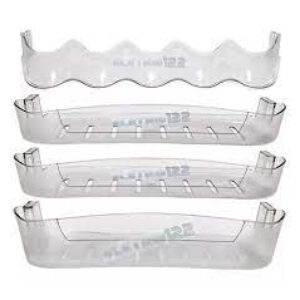 kit prateleira porta lata + 2 prateleiras rasas + prateleira porta garrafa esmaltec roc's 31 á 35