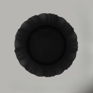 Kit Prato Fundo com Borda Branco Refeição Churrasco Festa Pratos Plastico (KIT 10,PRETO)