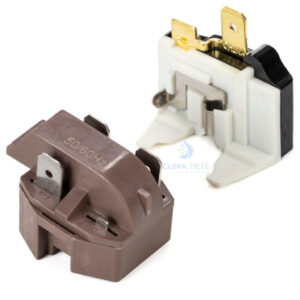 Kit Rele PTC e Protetor Termico 110v 127v Universal Para Motor de Geladeira Bebedouros Freezers 1/4 1/5 1/6 1/8 1/10 HP