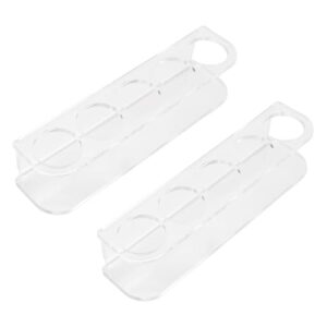 KUIDAMOS Suporte para Frascos de Geladeira, Carrinho de Parede Acrílico que Economiza Espaço, Organizador de Frascos, Armazenamento de Geladeira de Cozinha, 10 para Famílias Ocupadas