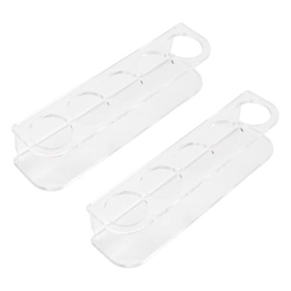 KUIDAMOS Suporte para Frascos de Geladeira, Carrinho de Parede Acrílico que Economiza Espaço, Organizador de Frascos, Armazenamento de Geladeira de Cozinha, 10 para Famílias Ocupadas