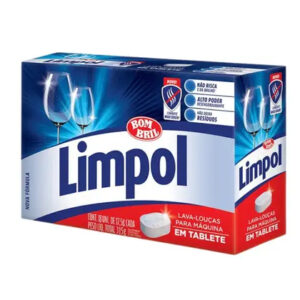 Lava Louças Máquina Tablete 315g Com 18 Doses Limpeza Profunda Sem Resíduos Para Vidros, Inox e Plásticos - Limpol