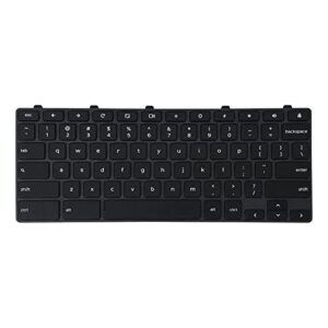 Lenboes Teclado US para laptop com moldura de substituição para Dell Chromebook 11 3100 2 em 1 5190 2 em 1 H06WJ 0H06WJ 3110 3120 2 em 1 RFXCF 0RFXCF (tecla de bloqueio)