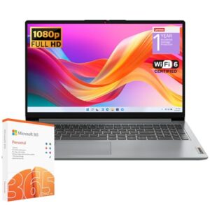 Lenovo IdeaPad 1 Laptop Student, processador Intel Dual Core, 20 GB RAM, SSD de 1 TB + 128 GB eMMC, tela FHD de 15,6 polegadas, 1 ano de escritório 365, Windows 11 Home, Wi-Fi 6, webcam, Bluetooth,