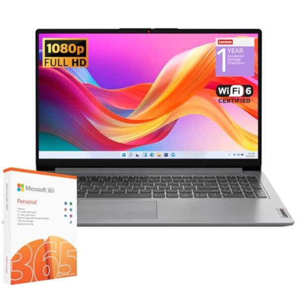 Lenovo IdeaPad 1 Laptop Student, processador Intel Dual Core, 20 GB RAM, SSD de 1 TB + 128 GB eMMC, tela FHD de 15,6 polegadas, 1 ano de escritório 365, Windows 11 Home, Wi-Fi 6, webcam, Bluetooth,