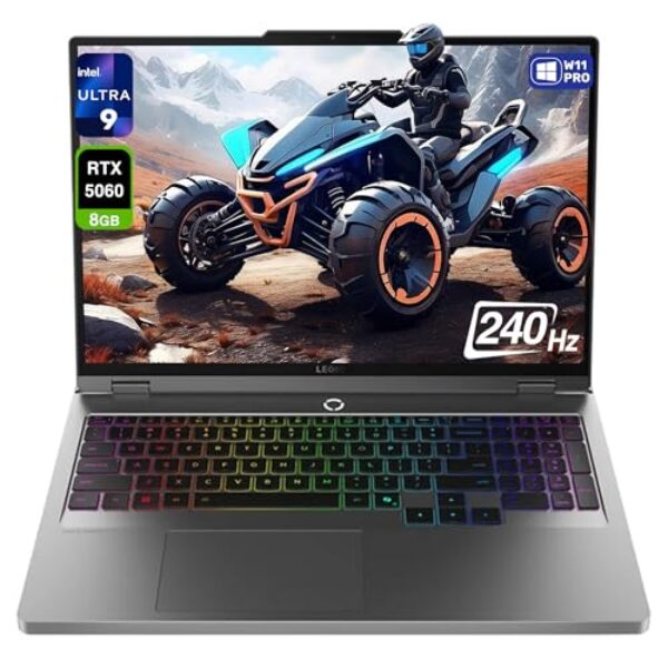 Lenovo Laptop para jogos Legion 5i, Intel Ultra 9-275HX, 64 GB DDR5 RAM, SSD PCIe de 2 TB, tela WQXGA de 16 polegadas (2560 x 1600), tela Nvidia G-Force RTX 5060, teclado retroiluminado RGB de 24