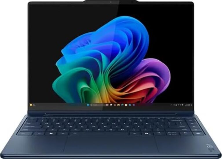 Lenovo Yoga 9i 2 em 1 Aura Edition 35.6 cm Copilot+ Laptop (2025) - Intel Ultra 7 258V 8-Core, 32GB RAM, SSD NVMe M.2 de 1TB, Tela sensível ao toque OLED 4K de 14 polegadas, Windows 11 Pro - Azul