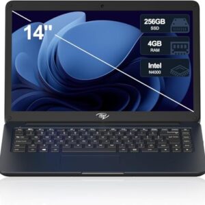 LETSUNG Laptop Itel de 14 polegadas, Celeron N4000 (Dual-Core) | 4 GB de RAM | SSD de 256 GB | Design ultrafino | HDMI e USB 3.2 | WiFi 2,4G/5G | Webcam | para escritório de estudo em casa
