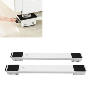 Levantador de Móveis com Rodinhas Reforçadas, Suporte Ajustável para Eletrodomésticos e Móveis Pesados até 300kg, Facilita Mudanças, Limpeza e Transporte Sem Danos ao Piso
