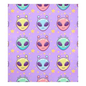 Linda capa de porta frontal para máquina de lavar louça pastel alienígena, para arruelas de metal, decalques magnéticos de geladeira 58 cm L x 66 cm A