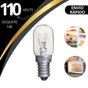 Lâmpada Geladeira Refrigerador Consul Brastemp 127v E14 15w