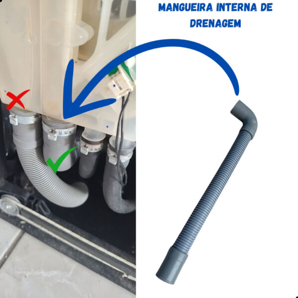 Mangueira De Drenagem Interna Lava-louças Electrolux Ll10b Ll10x Ll14b Brastemp Blf10b Blf14ar