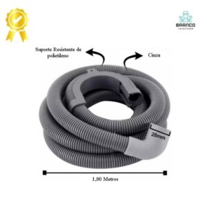 Mangueira Saida Maquina de Lavar Roupas - Boca Grossa 1,85mt - Brastemp, Eletrolux, Consul