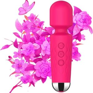 Massageador Corporal USB – 20 Modos de Vibração, Silicone Premium IPX5, Silencioso e Portátil para Relaxamento | Pink