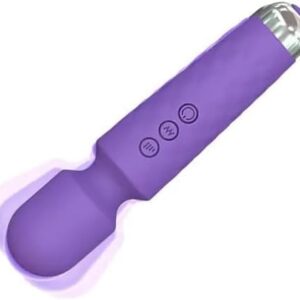 Massageador Relaxante USB – 20 Modos, Silencioso, Silicone Premium e À Prova D’Água IPX5 | Roxo