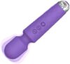 Massageador Vibratório USB Portátil Recarregável – 20 Vibrações, Silencioso, IPX5, Silicone Premium – Alívio do Estresse e Relaxamento Corporal| Roxo