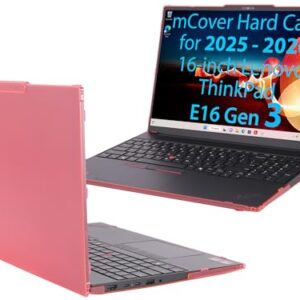mCover A capa é compatível apenas com notebooks Lenovo ThinkPad E16 Gen 3 Series 2025-2026 de 16 polegadas (não serve para nenhum outro modelo Lenovo) - Rosa