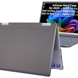 mCover Capa compatível apenas com laptop Windows 2025-2026 14 polegadas Dell 14 Plus 2 em 1 DB04250 / DB04255 (Não serve para nenhum outro modelo Dell) - preta