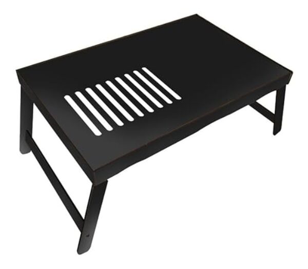 Mesa Notebook Apoio Note Bandeja Suporte Dobrável Cama Sofá Cor Preto Organização Decoração Sofisticado Conforto(Preto)